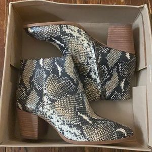 Madewell Rosie Ankle Boots Snake